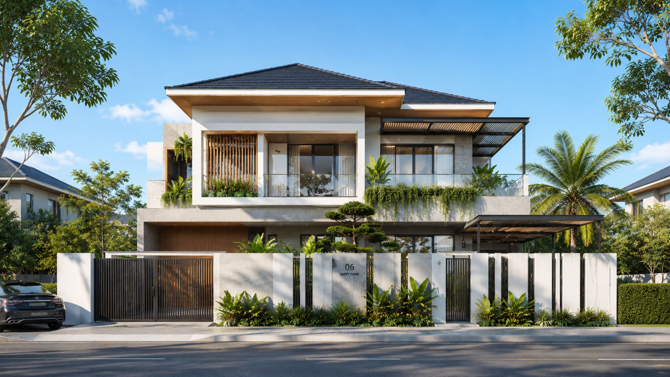 Biệt Thự Hiện Đại 2 Tầng Mang Cảm Hứng Nghỉ Dưỡng Giữa Lòng Thành Phố