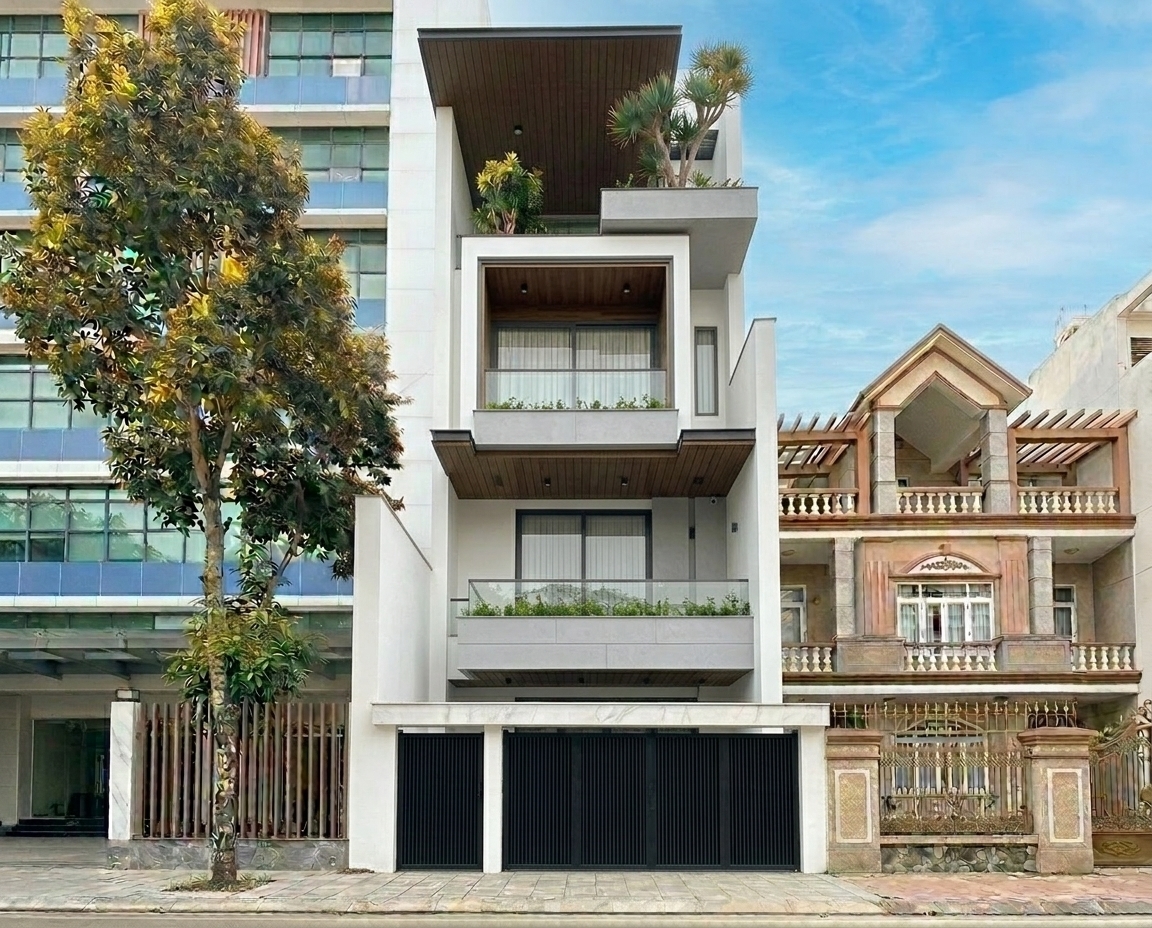 Mẫu nhà phố 4 tầng 8x20m hiện đại tối ưu ánh sáng và không gian sống
